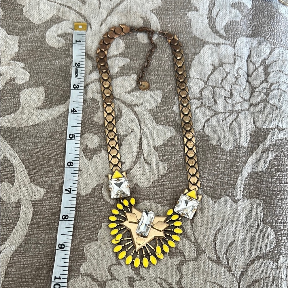 Stell and Dot Gold and Yellow Statement Necklace